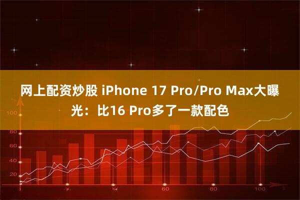 网上配资炒股 iPhone 17 Pro/Pro Max大曝光：比16 Pro多了一款配色